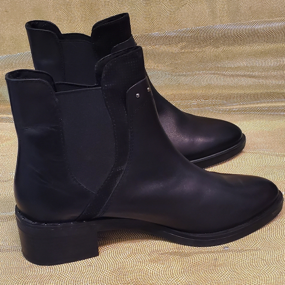 Luca Ferri Size 7 Elegant Black Ankle Booties - Picture 4 of 6